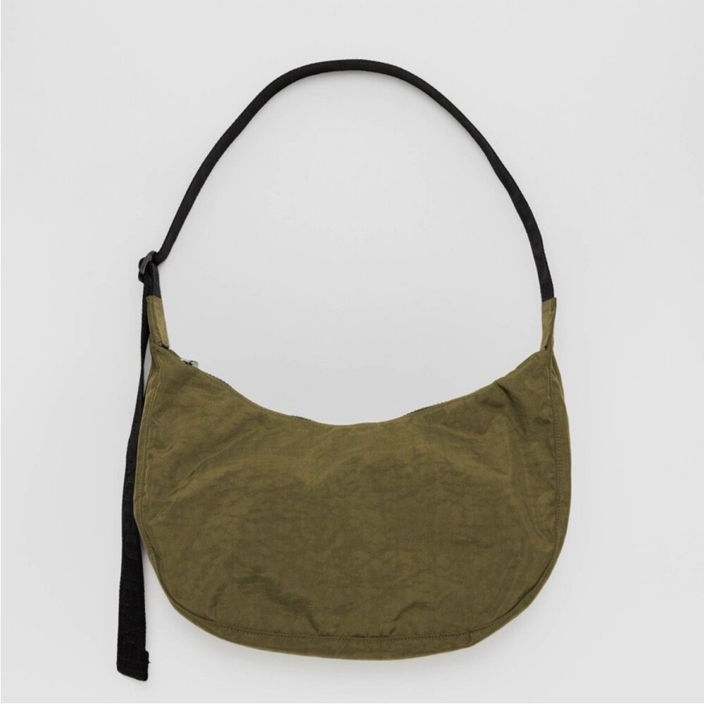 Baggu Medium Nylon Crescent Bag Khaki new without tags